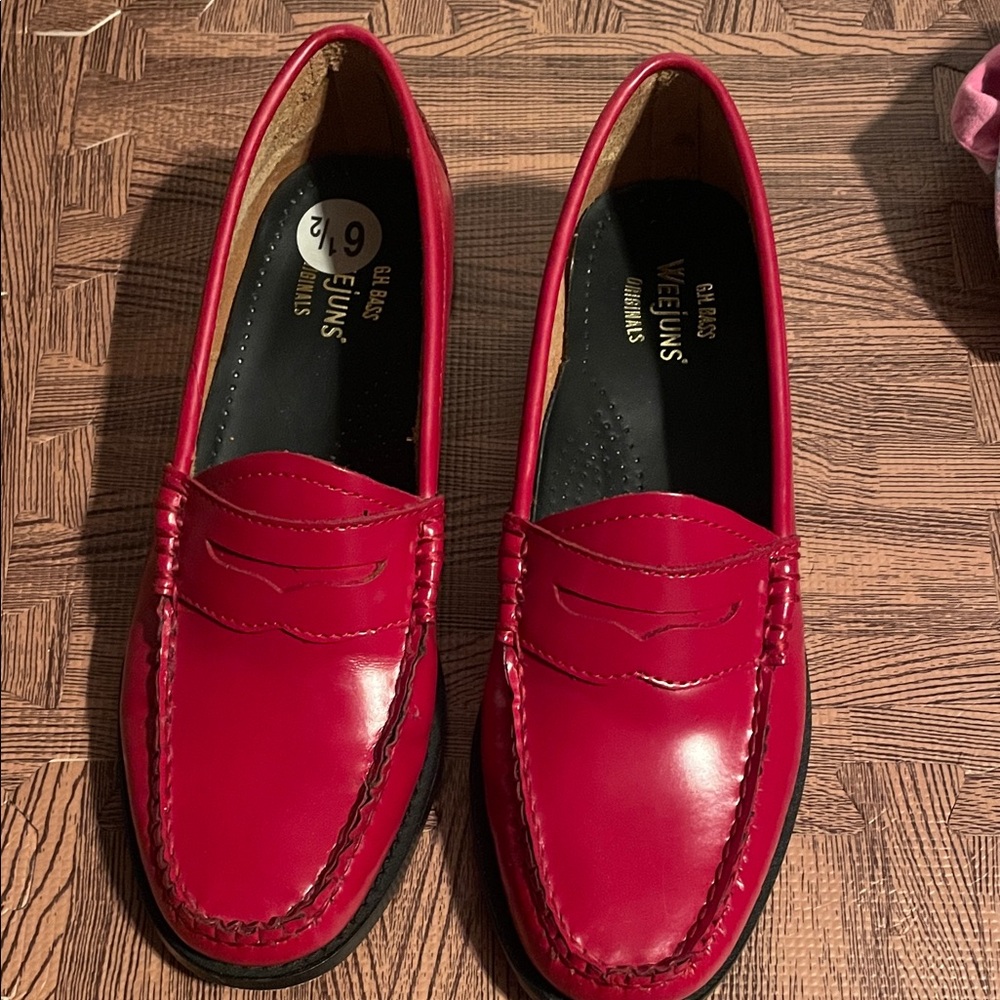 G.H. Bass & Co. Red Loafers